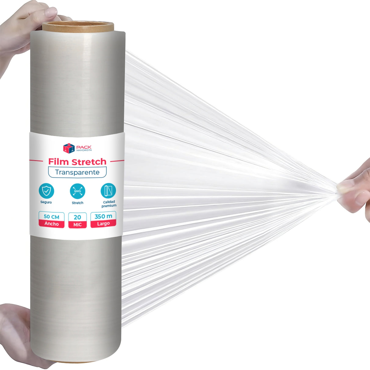 Film Stretch 1,7Kg 350m Blanco Pack Mayorista - 6 uds