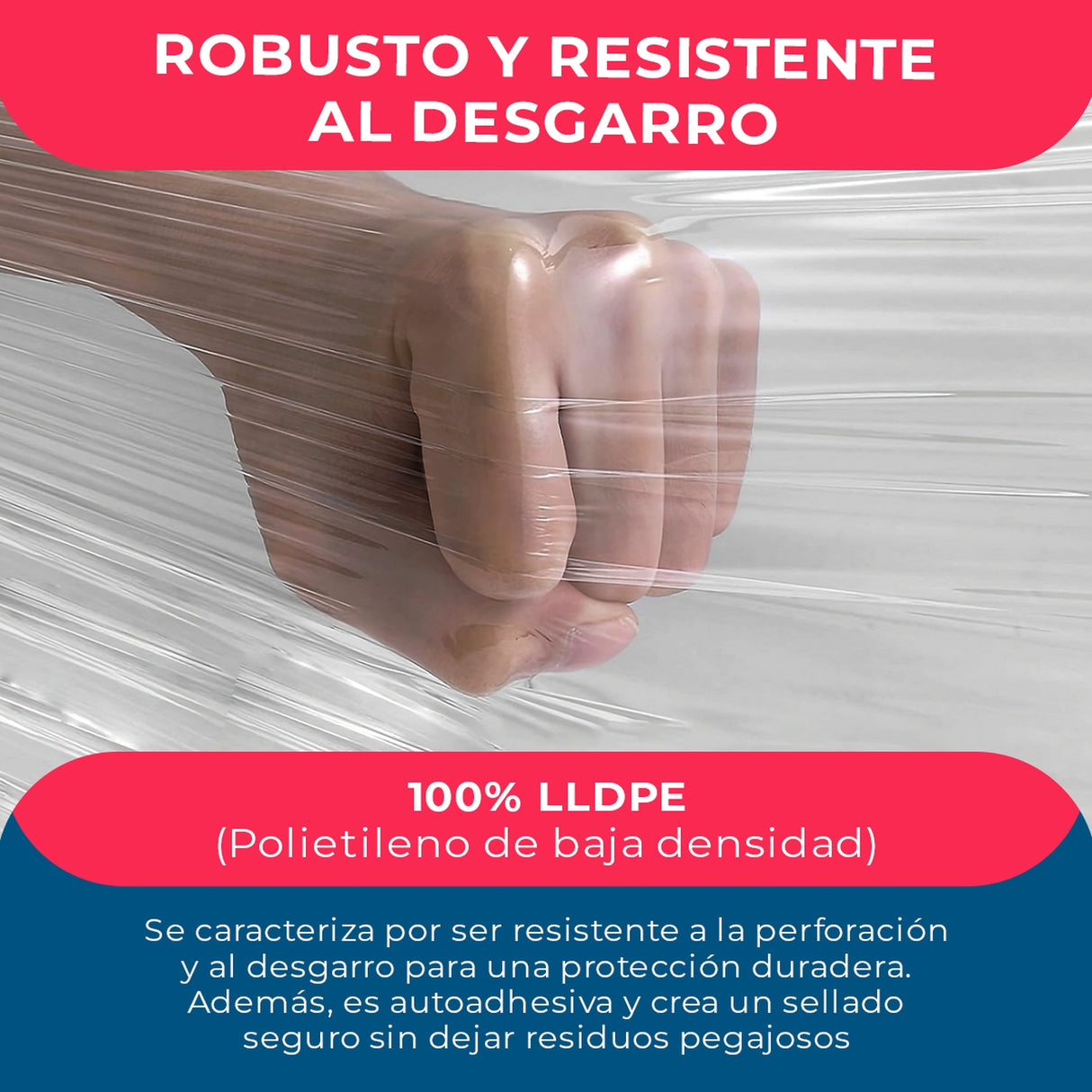 Film Stretch 1,7Kg 350m Blanco Pack Mayorista - 6 uds